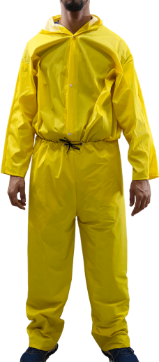 Conjunto Capa de Chuva Amarela com Cordão de Amarrar - Total Capas